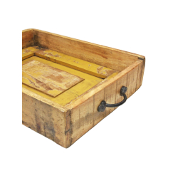 Taca Skrzynka z uchwytami ze starego drewna S 40x29cm